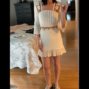 For Love and Lemons white cut out dress